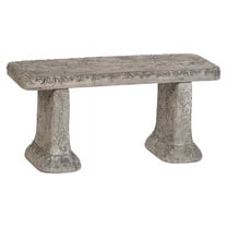 Solid Rock Stoneworks Old World Garden Bench, 3-Piece Cast Stone Concrete - Pre Aged