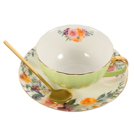 

Coffee Cup Set Coffee Cup Decorative Water Cup Creative Cup with Spoon Tea Cup with Saucer1 Set of Coffee Mug Kitchen Utensil Tea Mug Milk Holder with Tray Spoon