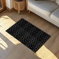 thumbnail image 3 of Abstract Line Door Mat Herringbone Black White Modern Simple Non Slip Absorbent Entrance Mat Washable Low Profile Indoor Doormat for Front Door Entryway Entry 16"x24", 3 of 9