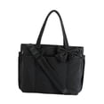 thumbnail image 3 of Bolso tote ligero tipo bandolera para viajes, negocios, trabajo, vacaciones y compras. Negro, 3 of 9