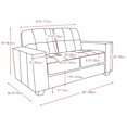 thumbnail image 4 of CorLiving Tufted Seat and Backrest Bonded Leather Sofa, 4 of 8