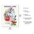 thumbnail image 2 of Caribbean - Grace Line - South America Cruises - Vintage Ocean Liner Travel Poster by David Klein c.1962 - Fine Art Matte Paper Print (Unframed) 20x26in, 2 of 4