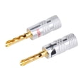 thumbnail image 2 of 24K Gold Plated Copper 4mm Banana Plug Black & Red, 2 of 8