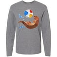 thumbnail image 3 of Inktastic Cute Otter and Beachball Long Sleeve T-Shirt, 3 of 5