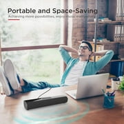TV Speaker - Soundbar for TV with Bluetooth and HDMI-ARC Connectivity, Black, Includes Remote Control