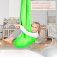 thumbnail image 2 of LLLD Therapy Swing Sensory Swing for Adults for Adults Indoor Therapy Swing for Kids to Play & Calm Hanging Hammock Therapy Swing for Autism Child (Color : Green, Size : 150x280CM/59x110in), 2 of 9