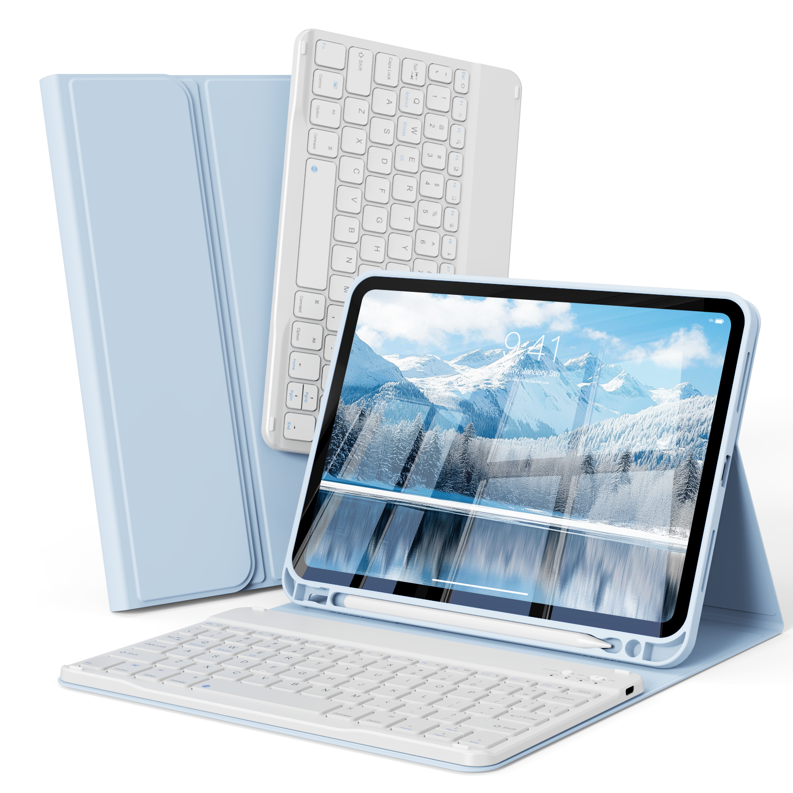 DWPSG iPad Keyboard Case 11th/10th Gen, Blue photo 1