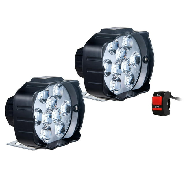 à moto Proyector LED brillante Lámparas para scooter Iluminación auxiliar