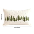 thumbnail image 3 of Christmas Tree Pillow Cover 12 x 20 Inch, Xmas Decorations, Soft Plush Faux Fur Holiday Winter Decorative Throw Pillows for Sofa Bedroom Bed Home Décor(D), 3 of 6