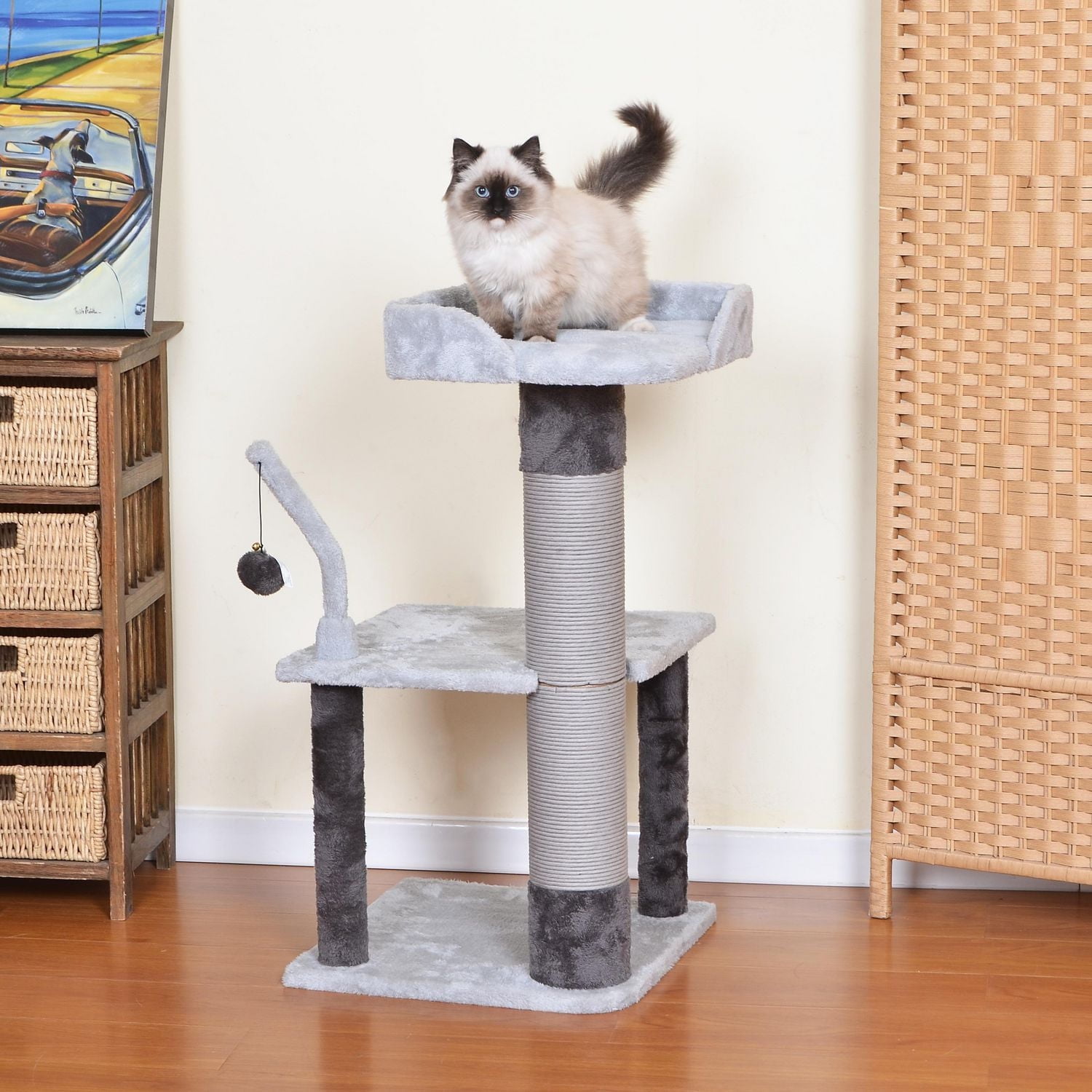 Ponder-Catry cat tree made for scratching, play, and rest