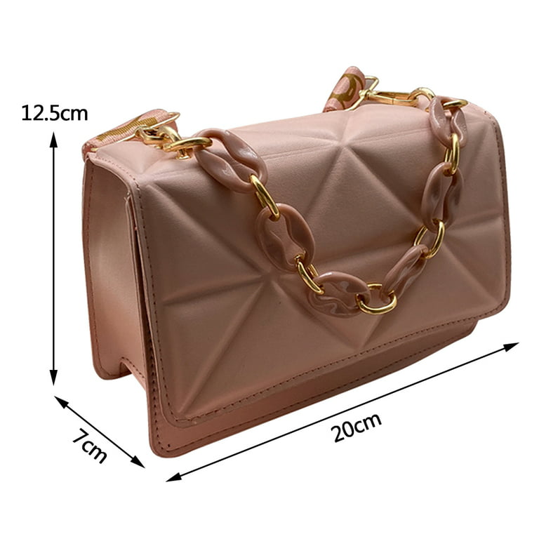 Yucurem Chain Messenger Bag Casual Flap Shoulder Bag Quilted