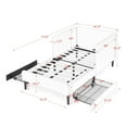 thumbnail image 6 of Resenkos Twin Size Upholstered Platform Bed Frame, 2 Storage Drawers, Adjustable Velvet Sofa Bed, Velvet+Plywood, Black, 6 of 17