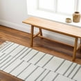 thumbnail image 5 of Hauteloom Aras Recycled Material Living Room, Bedroom Area Rug - Traditional, Transitional - Off White, Dark Gray, Pewter - 18" Sample, 5 of 6