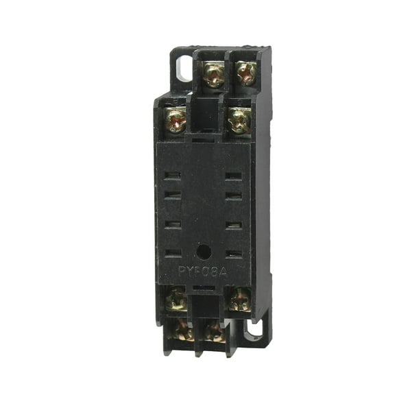 Unique Bargains 35mm DIN Rail 8 Screw Terminals 8P Power Relay Socket Base PYF08A for HH52P