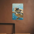 thumbnail image 5 of Vintage Sea Turtle Metal Sign Get Naked Unless You Are Just Visiting Bathroom Quote Tin Signs Retro Plaque Wall Decor Gift For Home Kitchen Office Club Bar Gym 12x8 Inch, 5 of 7