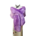 thumbnail image 2 of Wancir Faux Fur Collar Womens Neck Warmer Scarf Wrap,Winter Cold Weather Rabbit Knitted Fuzzy Fluffy Plush Shawl Wrap White, 2 of 3