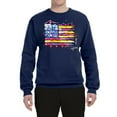 thumbnail image 2 of Wild Bobby, Colorful Neon Flag Hearts Love, Streetwear, Unisex Crewneck Graphic Sweatshirt, Navy, Large, 2 of 3
