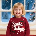 thumbnail image 5 of Aideaone Toddler Baby Boy Girl Christmas Sweater Letter Embroidery Pullover Sweatshirt Warm Crewneck Long Sleeve Tops for Infant 9M-3T, 5 of 8