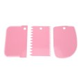 thumbnail image 1 of Batería de Cocina 3 piezas de plástico masa glaseado Fondant raspador decoración de pasteles herramienta para hornear (rosa) Likrtyny Libre de BPA, 1 of 3