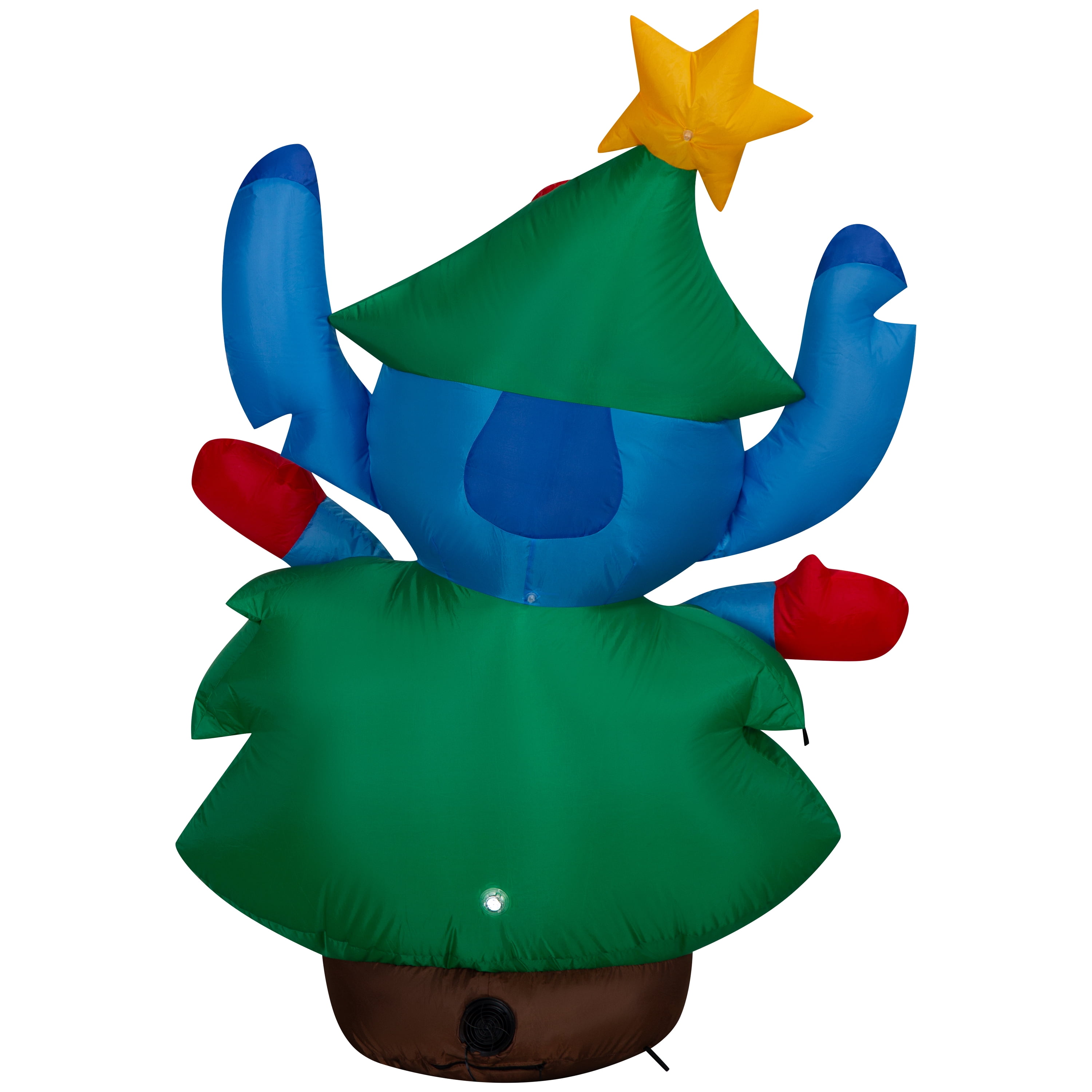 Airblown Christmas Yard Inflatable Stitch in Christmas Tree Costume by Disney, 5 ft