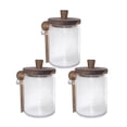 thumbnail image 1 of Juego de 3 Frascos de Vidrio Piscepio de 915 ml con Tapa y Cuchara de Madera, 1 of 8