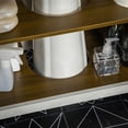 thumbnail image 5 of Demi Bonn 23" Freestanding Bathroom Vanity with U-Shape Cut-Out and Adjustable Shelf, Pedestal Sink 2-Door Cabinet, Under Sink Cabinet, White, 5 of 11