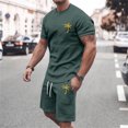 thumbnail image 1 of MKLEKYY Pijama Corto De Verano Para Hombre, Ropa Deportiva, Camiseta Transpirable De Manga Corta Y Pantalones Cortos Deportivos Con Bolsillos., 1 of 4