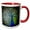 Red/White, variant on 3drose, Magnificent Peacock, 11oz Mug