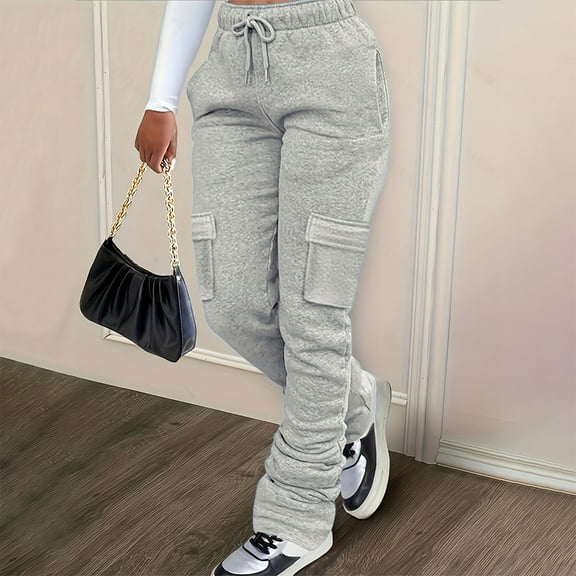 Athletic Joggers for Juniors Casual Sweatpants High Waisted Gym Workout Trouser with Pockets