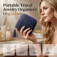 thumbnail image 7 of Travel Jewelry Case with Zipper Closure, 6-Layer Chenille Jewelry Case Bags , Portable Jewelry Organizer Storage Bag for Bracelet Rings Earring, G, 7 of 7