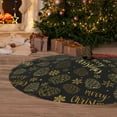 thumbnail image 6 of Sikiie Gold Pinecone Merry Christmas 30-48 inches {designName} Print Christmas Tree Skirt Snowman Xmas Tree Skirt with Edge Christmas Decorations for Holiday Party-30", 6 of 7