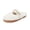 Beige, variant on EKVAHL Women's Faux Fuzzy House Slippers, Pearl Strap Open Toe Slides, Soft Plush Bedroom Home Daily Leisure Indoor Casual Slippers Black