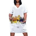 thumbnail image 1 of Vestido holgado con bolsillos y diseño del horizonte de Lisboa, ropa de mujer, vestido de verano para mujer 2025, vestidos para mujer, 1 of 7