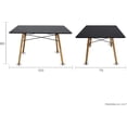 thumbnail image 2 of Mesa Estilo Eames Comedor Negro Rectangular MUNDO IN Hogar, 2 of 7