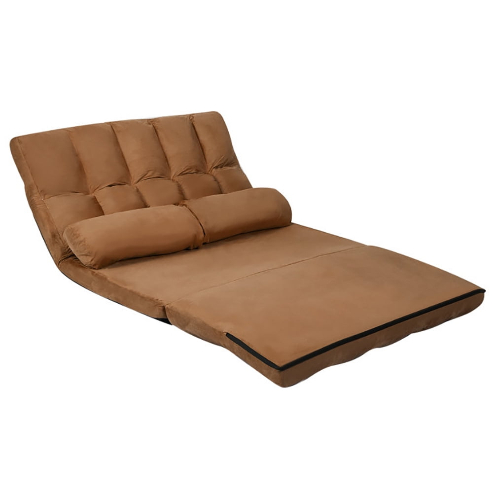 Finihen Fold Sofa Bed, Fold Out Couch, 6-Position Foldable Floor Sofa Bed with Detachable Cloth Cover, Washable Cover, Brown Finihen Fold Sofa Bed, Fold Out Couch, 6-Position Foldable Floor Sofa Bed with Detachable Cloth Cover, Washable Cover, Brown