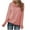 Pink, variant on HAiming Womens Turtleneck Long Sleeve Tops Trendy Solid Color Pullover Tunic Shirts Fall Plus Size Casual Loose Blouse