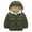 Army Green, variant on REDARER Baby Toddler Padded Hooded Jacket Boys Girls Winter Coat Insulated Plush Lined Outerwear Warm Clothing,Size:3-4 Years