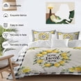thumbnail image 3 of Lemon Duvet Cover Set Queen Size, Farmhouse Yellow Fruit 4 Piece Soft Microfiber Bedding Set with 1 Duvet Cover, 1 Flat Sheet, 2 Pillowcases, 3 of 9