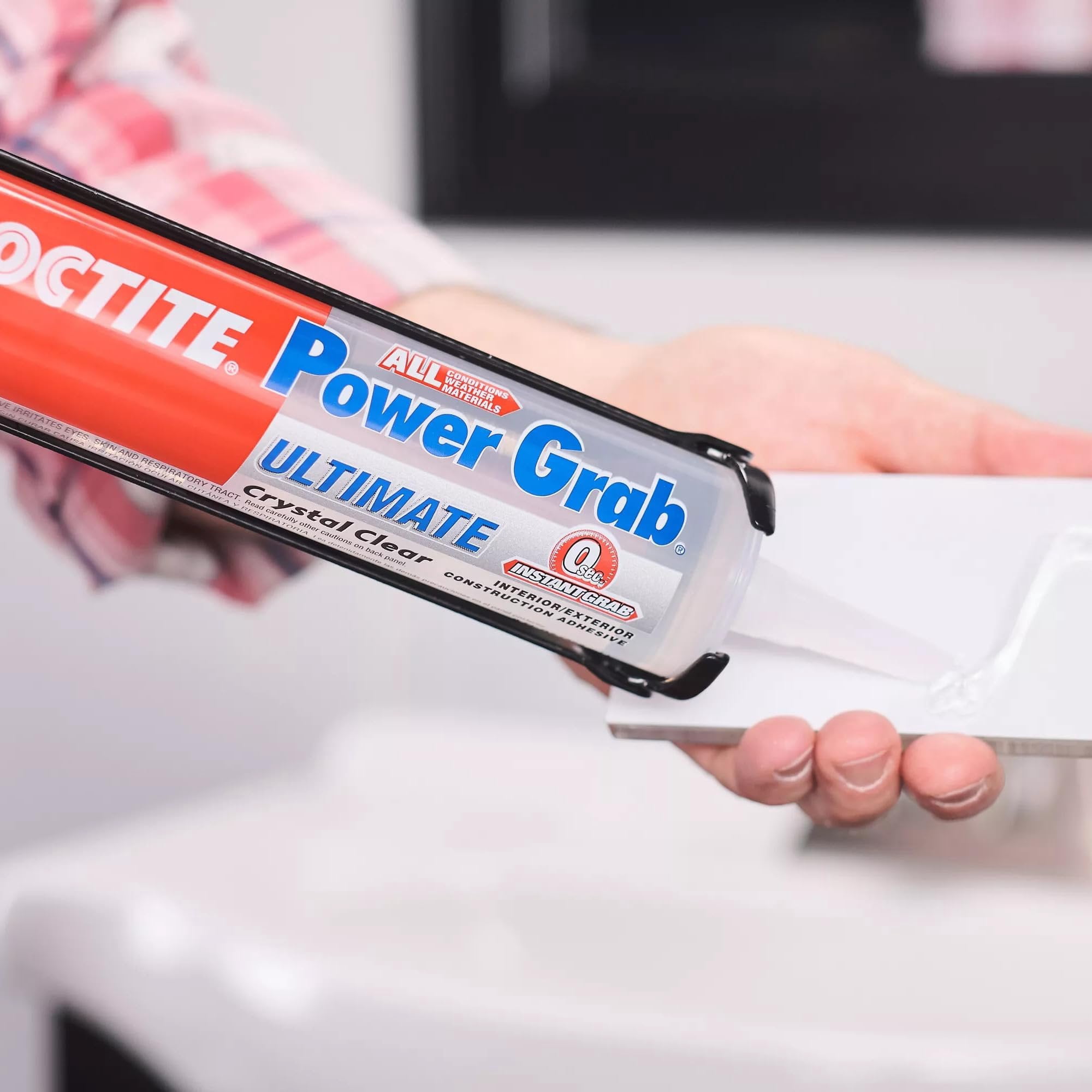 6-pack Loctite Power Grab Ultimate Construction Adhesive - Crystal Clear, Waterproof - 6 Pack, 9 fl oz — Residential Use, Standard Application