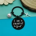 thumbnail image 2 of Goddaughter Godson Gifts Christian Keychain Gift for Women Men Religious Jewelry I Am a Child of God Gifts Keychain First Communion Gifts Baptism Gifts for Godchild Baby Shower Keyring Faith Gift, 2 of 4
