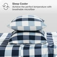thumbnail image 3 of Bare Home Ultra-Soft Sheet Set - Premium 1800 Collection - Deep Pockets - 4-Pieces - Full, Gingham Blue, 3 of 8