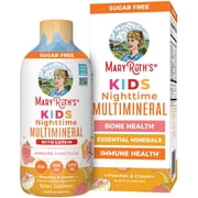 MaryRuth's Kids Liquid Nighttime Multimineral Supplement with Lutein, Ages 1+, Bone Immune Health, Sugar-Free, Gluten-Free, 15.22 fl oz