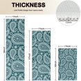 thumbnail image 4 of Teal Paisley Pattern Kitchen Rugs Sets Of 3,Kitchen Runner Rugs Non Skid Washable,Decorative Kitchen Floor Mats for Kitchen,Sink,Laundry,17"x30"+ 17"x47" + 17"x59", 4 of 6