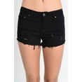 thumbnail image 6 of American Bazi Women's Colored Distressed Shorts - BLK - 3XL, 6 of 6