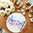 thumbnail image 2 of Round Placemats Blue Butterfly 15 inch Set of 6 Table Mats for Dining Table Watercolor Pink Flowers Heat Resistant Non-Slip Kitchen & Home Decorative Place Mat Set, 2 of 8