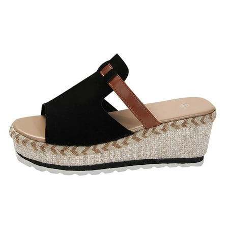 

Women s Sandals Wedge Summer Versatile Thick Sole Half Comfortable Sandals Women