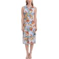 thumbnail image 2 of London Times Printed Sleeveless Versatile Empire A-line Keyhole Neckline Midi Dress, 2 of 3