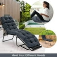 thumbnail image 5 of ZYPPP  Patio Chaise Lounge Cushion, 72" x 22" x 4" Lounge Chair Cushion, Tufted Lounger Cushion with 4 String Ties, Thickened Waterproof and Oil-Proof, for Terrace, Poolside Outdoor Indoor-Grey, 5 of 10