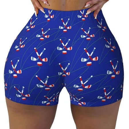 Workout Shorts Women  Hockey Biker Shorts for Women Running Gym Spandex Shorts Tummy Control