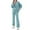 Sky Blue, variant on Womens Fashion New Fashion Casual Solid Color Knitted Set Casual Top and Pants Two-piece Set Trendsetting Women's Apparel